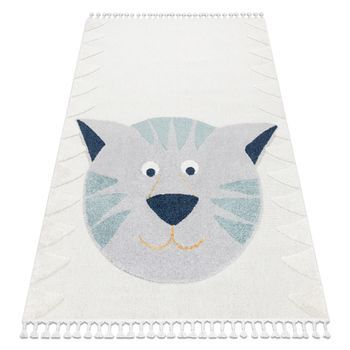 Alfombra Yoyo Gd80 Blanco / Gris - Tigre Para Niños, Estructural, Sen 200x290 Cm