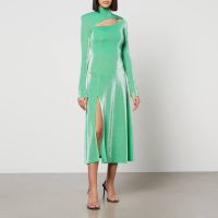 rotate birger christensen cutout lurex midi dress - dk 34uk 6