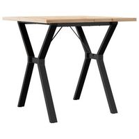 mesa de comedor - mesa de cocina marco y madera maciza pino y acero 80x80x755cm