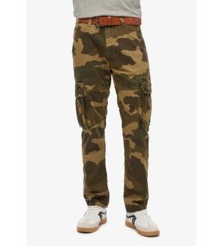 Superdry para hombre. M7011132A Pantalón Cargo Core marrón (30/32), Casual, Camuflaje, Algodón
