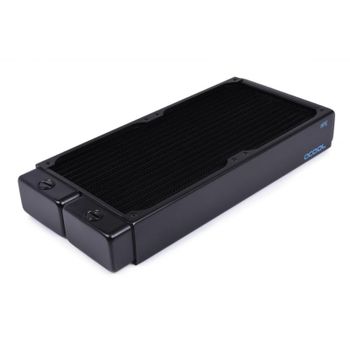 Refrigeración líquida Alphacool 14441 Radiador 2x140 mm 4 ventiladores negro
