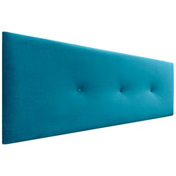 Dhome Cabecero De Terciopelo Liso Con Botones 145x60 Camas 120/135/140 - Celeste