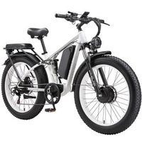 bicicleta electrica kaijielaisi v3 pro de doble motor neumaticos anchos de 26 52 v 32 ah blanca