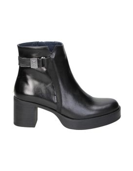 Botines De Piel Con Tacón Dorking D9589 En Negro 38