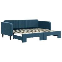sofa cama  cama para adulto  sofa convertible nido terciopelo azul 90x200 cm