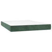 colchon de cama  colchon muelles ensacados terciopelo verde oscuro 120x210x20 cm