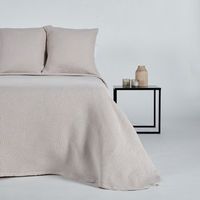 10xdiez colcha algodon nido abeja beig 107 - cama de 135cm - beige nido
