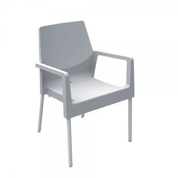 Sillon Resina Aluminio Blanco 8310b
