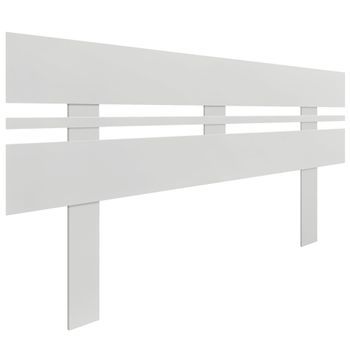 Dhome Cabecero Blanco 135cm Horizontal Estilo Ancho Con Patas Madera Reciclada Dm Herrajes Incluidos (135cm Horizontal Ancho, Blanco)