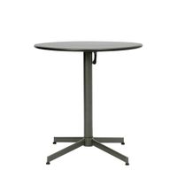 mesa de comedor redonda de metal verde 3 plazas