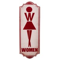 placa de de pared de metal roja 15x38x1