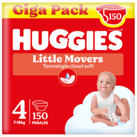 huggies little movers panales disney talla 4 7-18 kg 150 uds