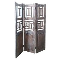 biombo de madera marron cafe 114x3x176