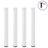patas para mesa de centro 4 uds  patas para mesa acero blanco 90-92 cm cfw67816