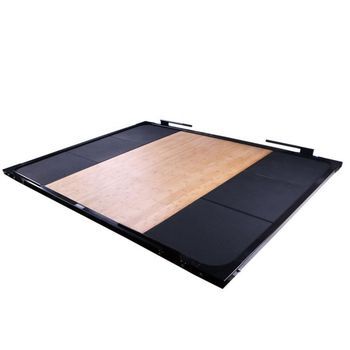 Plataforma De Halterofilia Viok Sport - Madera Y Caucho - Amortiguación Profesional - 2x2m