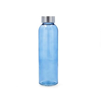 Botella vidrio 0,6L SARAO QUID con asa para transporte - Colores verde, azul y rosa - Diseño moderno y ligero - Ideal para agua, infusiones y refrescos - Perfecta para llevar al gimnasio, oficina o