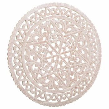 Panel de madera artesanal blanco 76x76x2,5