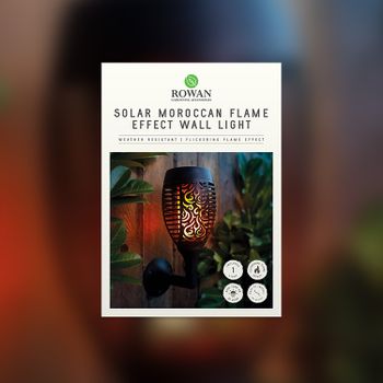 Solar Moroccan Flame Effect Wall Light - Rowan