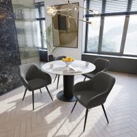 4 sillas de comedor con diseno de pana 58 x 62 x 82 cm antracitanegro