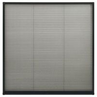 mosquitera plisada para ventanas aluminio antracita 120x120cm vidaxl