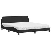 cama con colchon dover terciopelo negro 180x200 cm vidaxl