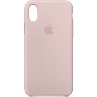 apple iphone x silicone case - pink sand pink
