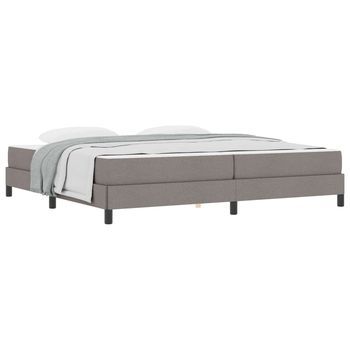 Cama Tipo Box Spring Taupé 200 X 200 Cm Tela Vidaxl