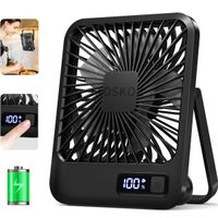 ventilador de escritorio ventilador recargable usb portatil 180    ventilador personal plegable inclinable con pantalla de alimentacion ventilador de mesa ultra silencioso de 5 velocidades