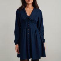 nobodys child ottilie denim mini dress - uk 8