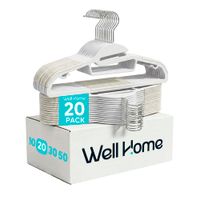 set de 20 perchas de plastico aterciopeladas