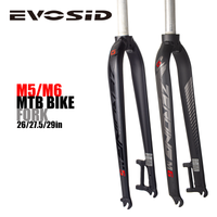 evosid-horquilla m5 m6 para bicicleta de montana aleacion de aluminio adecuada para neumaticos 2627 529er horquilla para bicicleta de carretera horquillas delanteras con freno en v