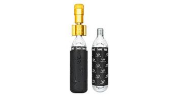 Inflador de co2 holeshot gold peaty s para carretera grava   2 cartuchos de co2  16 g