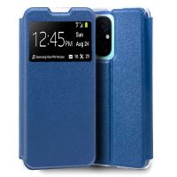 cool funda flip cover liso azul para xiaomi redmi 12c