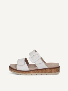 CAPRICE Mule, white, made of Leather without heel, Size 36