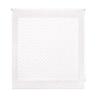 estor enrollable premium - estor enrollable tamano 150x180 - estor premium color blanco con motas rosas  blindecor