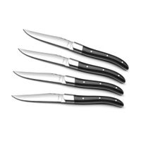 estuche de 4 cuchillos carne  negro
