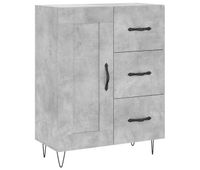 vidaxl aparador de madera de ingenieria gris hormigon 695x34x90 cm