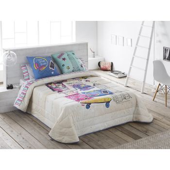 Colcha Bouti Modelo City Jvr 250x270 Para Cama 150 Cm.