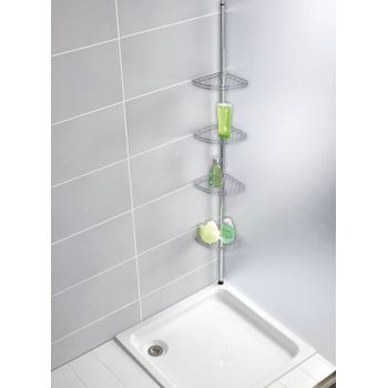 Wenko Rinconera Ducha Telesc&oacute;pica Prea Acero Inox  28 X 20 X 275 Cm (ma X )