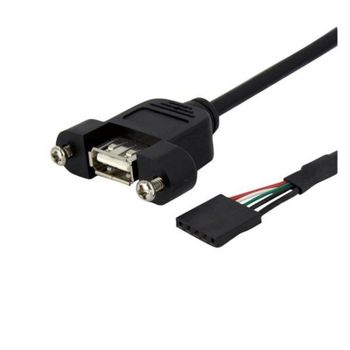 Cable USB 2.0 para Montaje en Panel StarTech.com 30 cm Hembra USB A