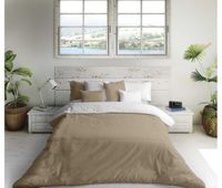 funda nordica bicolor reversible lino p15-1305  blanco cama 90
