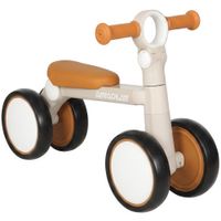 aiyaplay bicicleta sin pedales plegable ultraligera marco de aluminio asiento y manillar ajustable para ninos de 1-2 anos crema   aosom espana