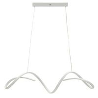 lampara de arana led de metal blanco con 3 luces cm 80x20x120