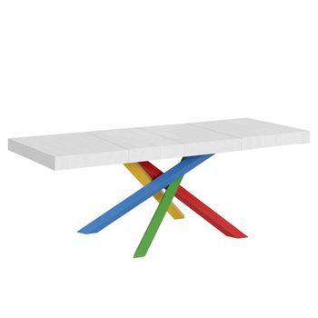 Mesa Extensible 90x180/284 Cm Volantis Premium Estructura Fresno Blanco 4/b