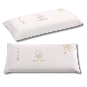 Almohada Viscoelástica HMS, Con Funda de Aloe Vera, Transpirable, Hipoalergénico, Fabricado en España