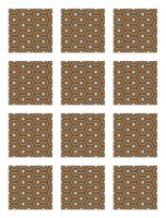azulejos adhesivos 24 baldosas de 20x20cm resplandor naranja