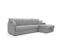 evans sofa esquinero convertible en tela impermeable 252 cm izquierdo mat 140x197 gris