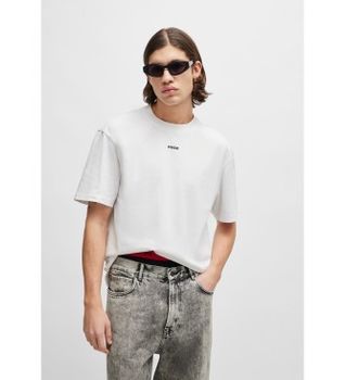 HUGO para hombre. 50488330 Camiseta Dapolino blanco (S), Casual, Algodón, Manga corta
