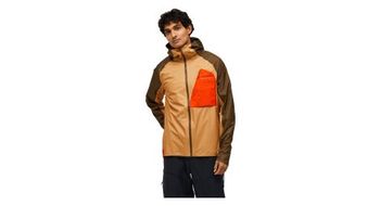 Chaqueta impermeable para hombre peak performance trail hipe 3l beige verde naranja