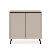 comoda 2 puertas con patas de plastico l90 cm - topo y negro